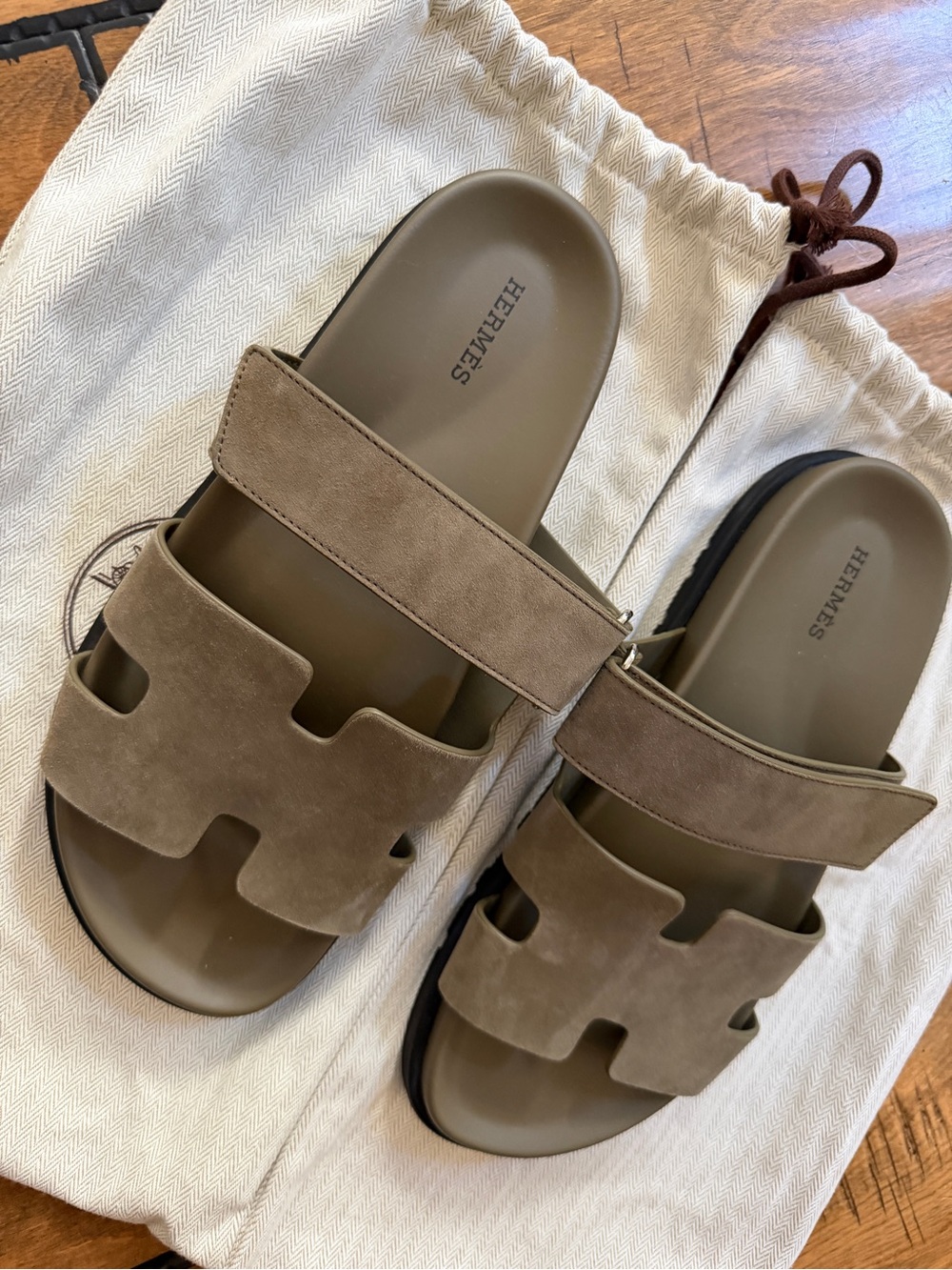 Hermes Chypre Suede Leather Sandal - Picture 3 of 7